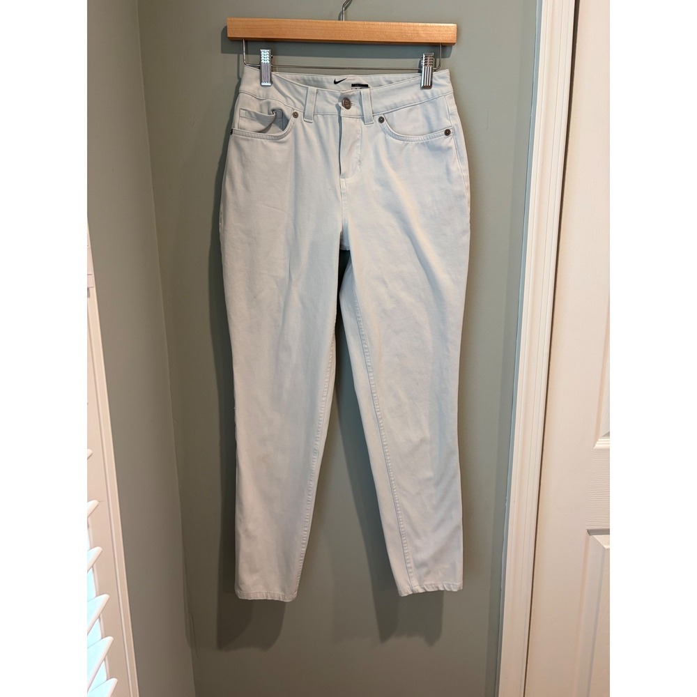Nike Dri-FIT Slim Fit Pants Womens 2 Light Grey 5-Pocket Trousers BV6081-025